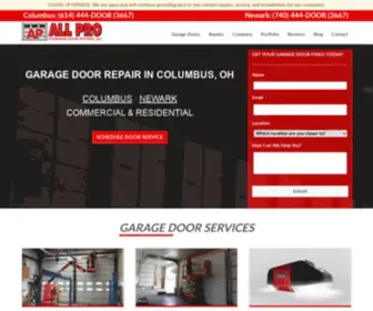 Allprodoors.com(All Pro Overhead Door Systems) Screenshot