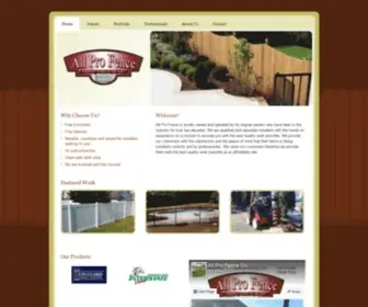 Allprofencing.com(All Pro Fence Co) Screenshot