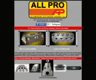 Allproheads.com(All Pro Heads) Screenshot