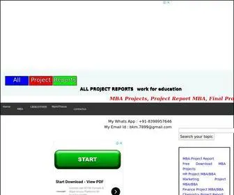 Allprojectreports.com(MBA Projects) Screenshot
