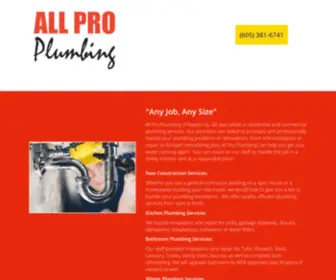 Allproplumbingrc.com(Quality plumbing at a reasonable price in Rapid City) Screenshot