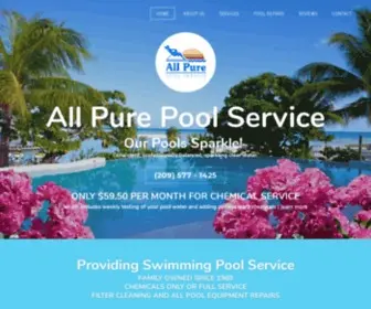 Allpurepoolservice.com(Home page for All Pure Pool Service in Modesto) Screenshot