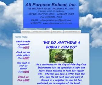 Allpurposebobcat.com(Home Page) Screenshot