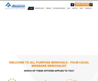 Allpurposeremovals.com.au(Local Removalists Brisbane) Screenshot