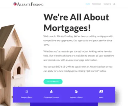 Allratefunding.com(Low Mortgage Rates and Fast Approvals Since 1990) Screenshot
