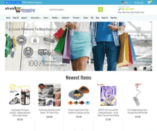 Allrateshopping.com(Create an Ecommerce Website and Sell Online) Screenshot