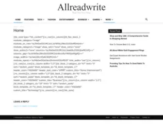 Allreadwrite.com(Home) Screenshot