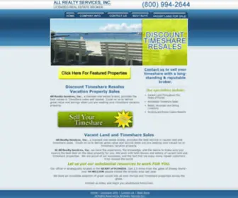 Allrealtyservicesinc.com(Timeshare) Screenshot