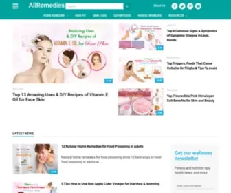 Allremedies.com(Natural Home Remedies For Better Health) Screenshot
