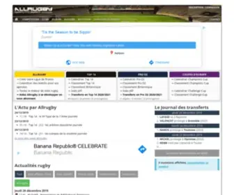 Allrugby.com(Stats, transferts, résultats et news) Screenshot