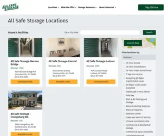 Allsafestoragesc.com(Allsafestoragesc) Screenshot