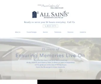 Allsaintsfunerals.com(All Saints Funerals) Screenshot