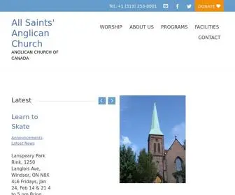 Allsaintswindsor.ca(Anglican Church of Canada) Screenshot