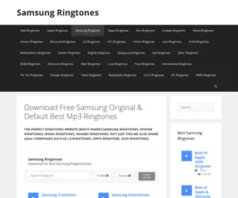 Allsamsungringtones.com(Download Free Samsung Original & Default Best Mp3 Ringtones) Screenshot