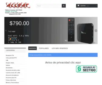 Allsat.com.mx(RECEPTORES FTA GTMEDIA) Screenshot