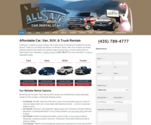 Allsaveutah.com(Allsave Car Rental Utah) Screenshot