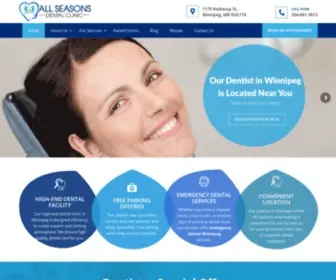 Allseasonsdentalclinic.com(Dentist in Winnipeg) Screenshot