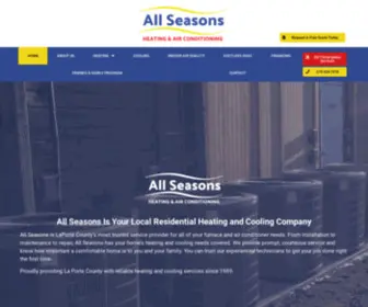 Allseasonsheating.net(All Seasons Heating & Cooling) Screenshot