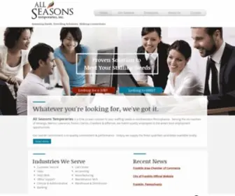 Allseasonstemps.com(All Seasons Temporaries) Screenshot