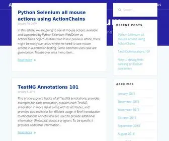 Allselenium.info(The Blog To Learn Selenium and Test Automation) Screenshot