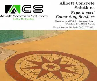 Allsettconcretesolutions.com.au(AllSett Concrete Solutions Central Coast) Screenshot