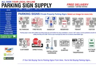 Allsigns.com(Parking Sign Supply) Screenshot