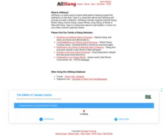 Allslang.com(The Web's Best Slang Dictionaries) Screenshot