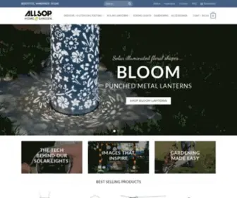 Allsopgarden.com(Allsop Home & Garden's solar product line) Screenshot