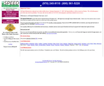 Allspeed.us(Grand junction Dialup ISP and Colorado DSL Internet Service) Screenshot
