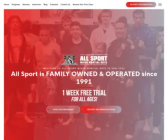 Allsportmma.com(San Jose Kids Martial Arts) Screenshot