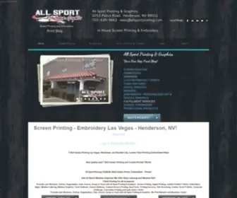 Allsportprinting.com(T Shirt Screen Printing Las Vegas) Screenshot