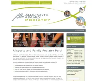 Allsportspodiatryperth.com.au(Allsports and Family Podiatry) Screenshot