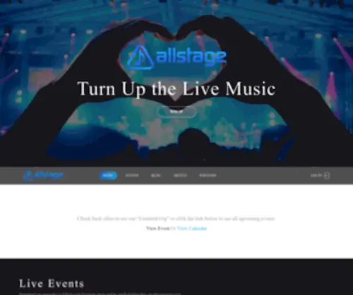 Allstage.ca(Turn Up The Live Music) Screenshot