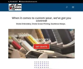 Allstarcustomwear.com(All Star Embroidery and Screen Printing) Screenshot