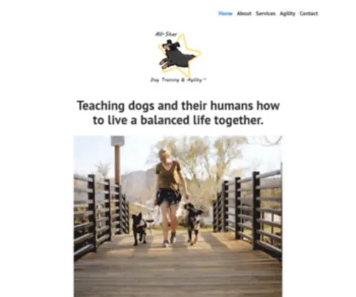 Allstardogtrainingagility.com(Balanced dog trainer and agility instructor located in Boulder) Screenshot