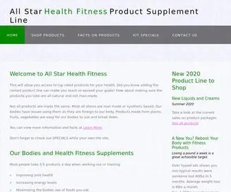 Allstarhealthfitness.com(All Star Health Fitness Supplements Pills Vitamins Minerals Product Line) Screenshot