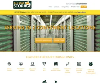 Allstarstorageusa.com(Self Storage in Goose Creek and North Charleston) Screenshot