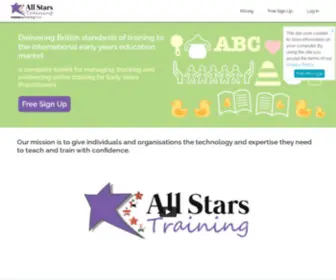 Allstarstraining.com(Create, publish and implement your own custom online training) Screenshot