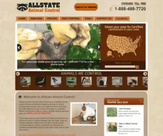 Allstateanimalcontrol.com(Animal Control Nationwide Map of USA States) Screenshot