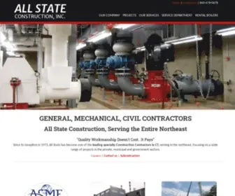 Allstateconstructioninc.com(Looking for an experienced Mechanical Contractor CT or Boiler Contractor in CT) Screenshot