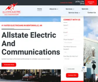 Allstateelectricarkansas.com(Electrician in Bentonville) Screenshot