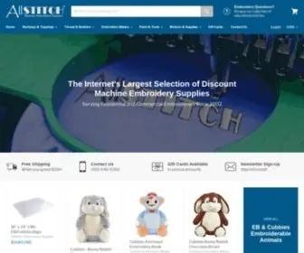 Allstitch.com(AllStitch Embroidery Supplies) Screenshot