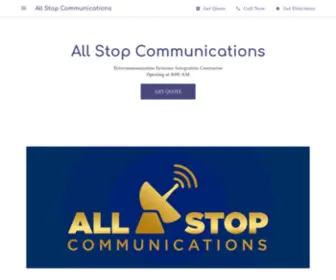 Allstopcommunications.com(All Stop Communications) Screenshot