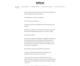 Allstrat.co.uk(The Business of Data Privacy) Screenshot