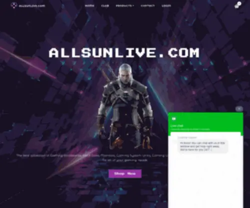 Allsunlive.com(Online Computer Gaming Shop) Screenshot