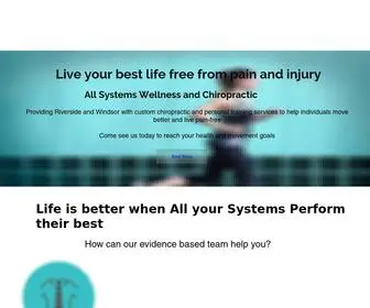 Allsystemschiro.ca(All Systems Performance and Chiropractic) Screenshot