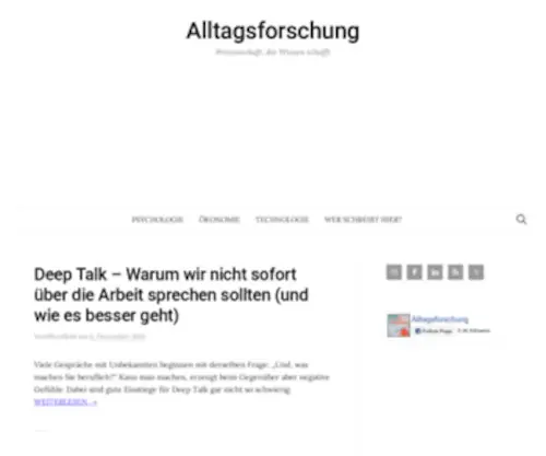 Alltagsforschung.de(Psychologie in Beruf und Privatleben) Screenshot