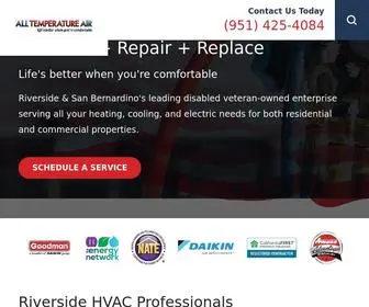 Alltemperatureair.com(Riverside HVAC) Screenshot