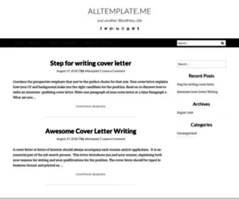 Alltemplate.me(Just another WordPress site) Screenshot