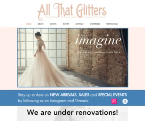 Allthatglittersbridal.ca(All That Glitters Bridal Salon) Screenshot